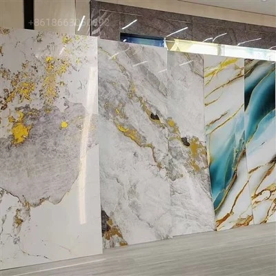 Waterproof Marble Board 3mm Pvc UV Komisyon Konsèy Mi dekorasyon Marble Koulè